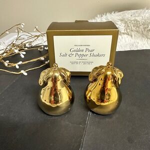 Williams-Sonoma Golden Pear Salt & Pepper Shakers NEW